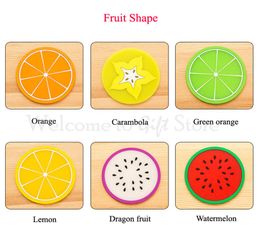Newly Fruit Shape Silicone Coaster Cup Mat Silicon Heat Insulation Pad Multiple Options DN0157598341