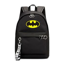 Dc Superhero Surrounding Batman Luminous Backpack Printing College Style Girl's Ribbon Bag222D