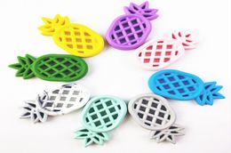 9 Colours Infant Pineapple Teethers Toddler Fruit Pineapple Soothers Baby Molar Training Silicone Teether Baby Teething Toys M21778535149