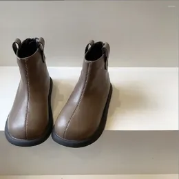 Boots Autumn Winter Comfortable Versatile Children's Short Fashion Simple And Foreign Style Girls' Small Leather 22-37