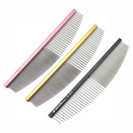 Grooming Pet Comb Colourful Metal Shedding Dog Grooming Comb Puppy Hair Remover Cat Dogs Cleaning Brush Cat Pet Accessories Dropshipping