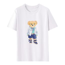 T-shirt firmata da donna 2024, camicia POLO da donna, stampa animalier da donna nuova, top in cotone 100%