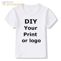 T-shirts Customized your name Print t shirt boys girls Your own design DIY photo kids clothes Summer tops white tshirt ldd240314