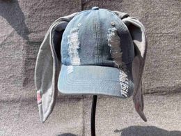 Ball Caps Fashion hat Kpop newjeans dance baseball c casual shade ear hat for boys girls L240314