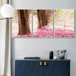 Number GATYZTORY 3PC Frame Painting By Numbers Modern Home Wall Art Picture Cherry Blossom Tree Paint By Numbers For Home Decors