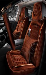 Universal Fit Car Interior Accessory Seat Covers Set For FiveSeat Sedan Durable PU Leather 9 Pieces Winter Seat Covers Set For SU4682921