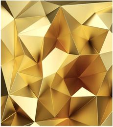 wallpapers for living room Golden wallpapers geometric 3d stereo european tv background wall9663262