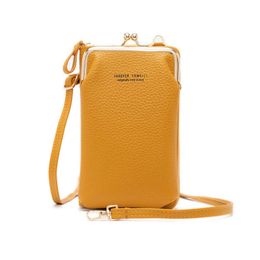 Cellphone Bags Single Shoulder Crossbody Bag Korean Edition Women's Phone Litchi Pattern Multi Functional Wallet