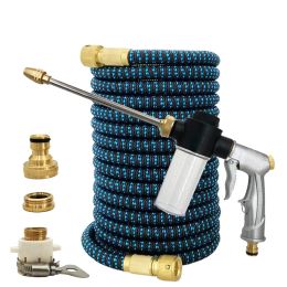 Reels High Pressure Water Gun Hose Garden Irrigation Hose Telescopic Magic Hose Spray 1/2 Connector Nozzle Washing Machine Hose