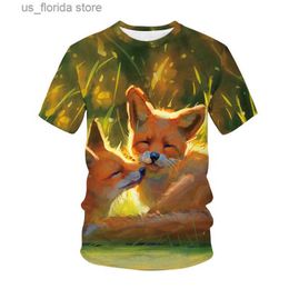 Men's T-Shirts Kawaii Animals es T Shirt for Kids Graphic T-shirt 3D Printing Fashion Casual Cartoons Tops Boys Girls Ts Men Clothing Y240321