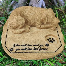 Gravestones Dog Memorial Stone Weatherproof Pet Grave Marker Lawn Tombstone Gravestone