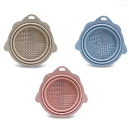 Makeup Brushes Cleaner Mat Sile Cleaning Bowl Scrubber Portable Washing Tool Drop Delivery Health Beauty Tools Accessories Ot42P