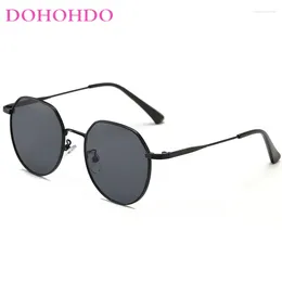 Sunglasses DOHOHDO Oval Small Frame Men Shows Face Women Sun Glasses 2024 Trendy Gradient Retro Eyeglasses Shades Male UV400