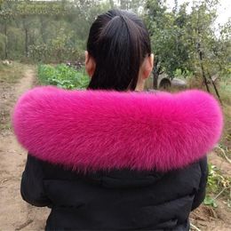 Scarves Genuine Women 100% Real Natural Fur Collar Coat Hood Scarf Solid Female Custom Made Scarves1249K
