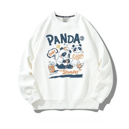 YRYT 400g Women CrewNeck Sweatshirts Chinese Cute Panda Hoodies Pullover Sweater Casual Comfy Thermal Long Sleeve Fall Outfit 240307