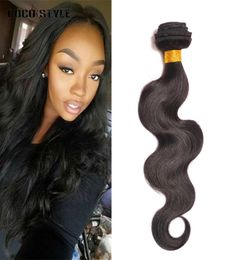 Peruvian Malaysian Indian Brazilian Body Wave Wavy Virgin Human Hair Weave Bundles Unprocessed 8A Remy Hair Extensions Natural Col6016760
