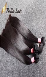Malaysian Hair Weft 3pcslot Straight Weave Natural Black Color Bellahair1817296