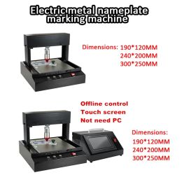 190x120 240x200 300x250mm Offline Control Electric Touch Screen Metal Nameplate Marking Machine Cutting Plotter Machine