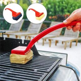 Brushes Grill Brush BBQ Replaceable Cleaning Head Bristle FreeDurable Scraper Tools Cast Iron StainlessSteel Grates Barbecue Cleaner