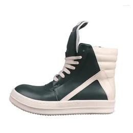 Boots American European Leather Casual Sneakers Men Women Rmk Owews High-top Shoes Retro Personality Streetwear Flat