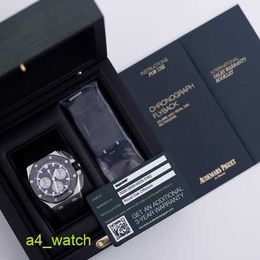 AP Mens Watch Womens Watch Epic Royal Oak 26420SO Black Plate Chronograph Mens Fine Steel Watch Automatic Machinery Swiss Famous Watch Luxury Date Display Diameter