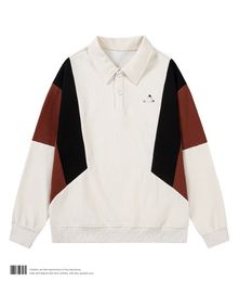 Long Sleeve Polo Shirt Sweater Men's 2024 Spring Autumn Polo Collar Pullover Casual Loose Sweatshirt Jacket