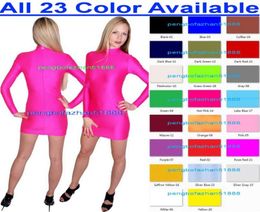 23 Color Lycra Spandex Women039s Dresses Nightclub Skirt Sexy Women Party Dress Skirts Clothes Back Zipper Halloween Cosplay Co7757499