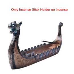 Burners Resin Decoration Incense Stick Holder Retro Ships Ornament Exquisite Beautiful Boat Home Decoration Crafts Resin Viking Ship