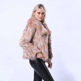 Women's Camouflage New Fur Long Sleeved Jacket With Imitation Mink And Rabbit Hair In Tongxiang 6724