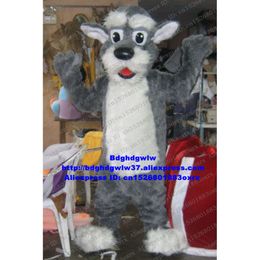Mascot Costumes Grey Plush Furry Schnauzer Dog PUPPY DOG Schnowzer Shnowser Mascot Costume Adult Cartoon Scenic Spot Allen Lovely Zx2863