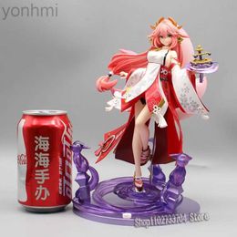 Action Toy Figures 25cm Genshin Impact Action Figures GK Yae Miko Figure PVC Sexy Anime Statue Collectible Model Ornaments Toys Doll Gifts ldd240314