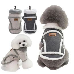 Jackets Pet Jacket Autumn Winter Warm Sweater Small Dog Coat Puppy Clothes Fashion Thickened Cotton Costume Bulldog Chihuahua Yorkshire