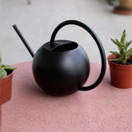 Cans Watering Can Matte Black Colour Stainless Steel Pot Long Spout Indoors Home Plant Pot Bottle Watering Meaty Garden Tool