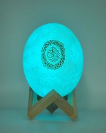 Bluetoothcompatible Speakers Wireless Muslim Night Light Quran speakers 3D Moon With APP control Quran Speaekr Koran Touch Lamp3815435