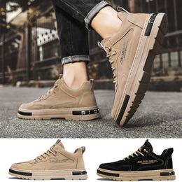 2024 Men's Shoes Spring New Anti slip and Wear resistant Work Shoes Men's Shoes Trend Versatile Thick Sole Martin Boots Men's