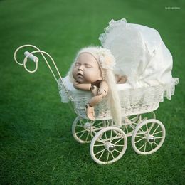 Blankets Born Pography Trolley Car Props Baby Girl Po Shoot Posing Studio Cradle Basket Infant Fotografia Accessories