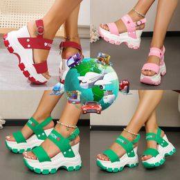 2024 Top quality New Slippers Buckle Strap Wedge Heel Sandals for Women Summer Lightweight Platform Slide Non Slip shoes GAI size 35-43