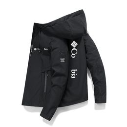 2024 New Men 's Windbreaker Jackets 골프 후드 윈드 브레이커 캐주얼 코트 남성 의류 바람 방풍 가을 봄 아웃복 남자