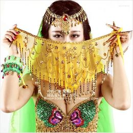 Stage Wear Belly Dance Performance Scarf Accessories Jewellery Beaded Embroidery Veil