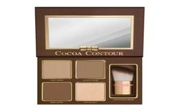 COCOA Contour Kit Highlighters Palette Nude Colour Cosmetics Face Concealer Makeup Chocolate Eyeshadow with Contour Buki Brush6895396