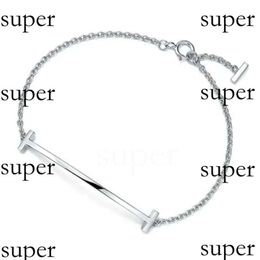 Tiffancy Bracelet Designer Classic Tiffanybracelet S925 Sterling Silver Double Plate Pendant With Drip Glue Diamond Plated Heart Bracelet Tiffanyset Fashion 630