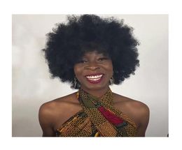 acconciatura da donna morbida capelli malesi afro afro-americani corti ricci crespi simulazione capelli umani parrucca nera riccia3951413