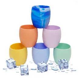 Coffee Pots Reusable Silicone Ice Cup Easy Release Simple Cleaning Flexible Mould For Outdoor Holiday Picnic