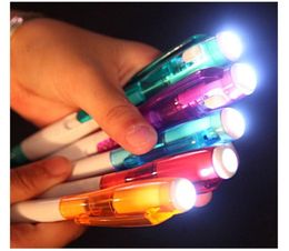 10pcslot Ballpoint Pen with light Led multifunciton pens stationery office kids children school ball writing tool gifts6891875