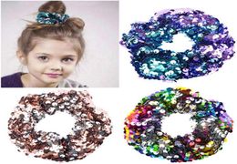 12 Styles Mermaid Reversible Sequin Hairband Children Hairband Princess Hair Tie Charm Scrunchie Ponytail Hair Accessories2983603