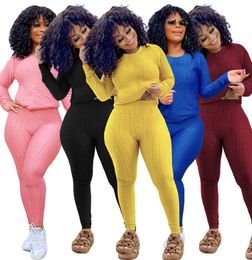 Women tracksuit yoga hoodies pants plain 2 piece sets yoga pullover leggings jogging suit fall winter casual clothing shirts outfi3074826