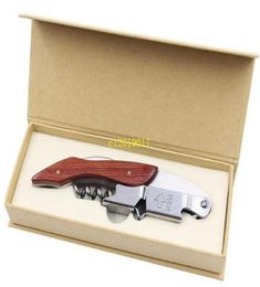 Hippocampal Knife Stainless Steel Red Wine Wood Bottle Can Opener Multi Function Beer Kitchen Small Tools Screw Corkscrew7092769