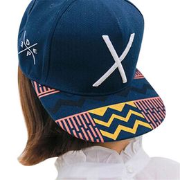 New Hip- Letter X Flat Hat Baseball Cap Hip-Hop Peaked Cap chapeau homme hat casquettes de basketball #t259y