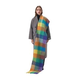 Scarves 2023 New Scarf Autumn and Winter Multicolor Thick Plaid Ac Men's Women's Same Length Thermal Shawl55dbhy6a 7ECSO
