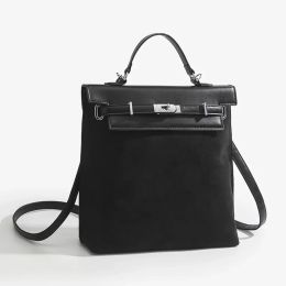 Fashion Backpacks Retro Large Capacity Backpack Women Travel Daypack Women PU Leather Hasp Luxury Design Knapsack Shoulder Bag